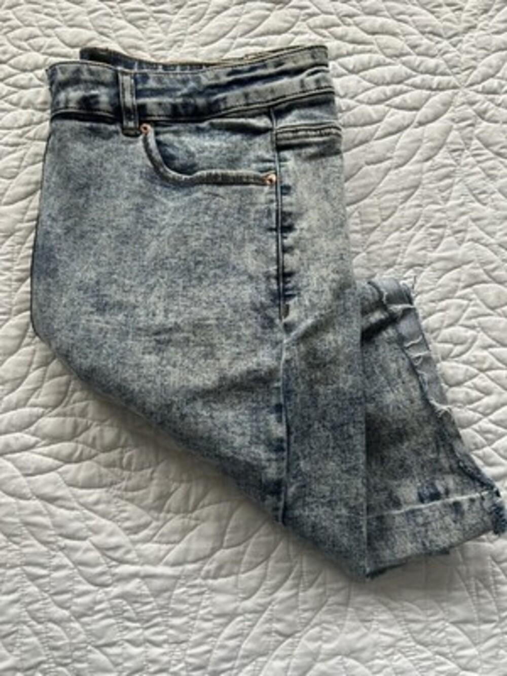 Love & Legend Denim Skirt Acid Wash Blue Size 14 Excellent Condition